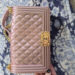 Reinventing Glamour "Classy Lady" Satchel in Rose Gold